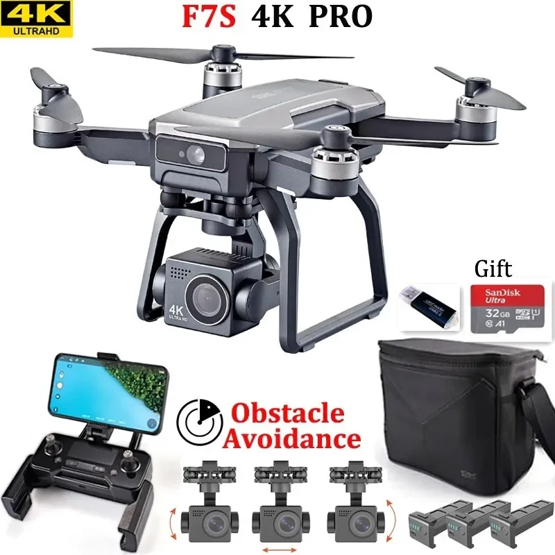 Drone Gimbal 3 Axis - SJRC F7s 4K PRO Дрон 4K
