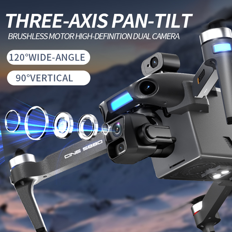 Новый дрон 2026 года с двумя 8 – обзор и цена Drone Gimbal 3 Axis