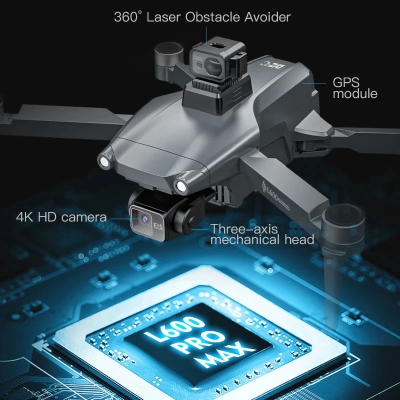 L600 PRO MAX GPS Дрон Професси – обзор и цена Drone Gimbal 3 Axis