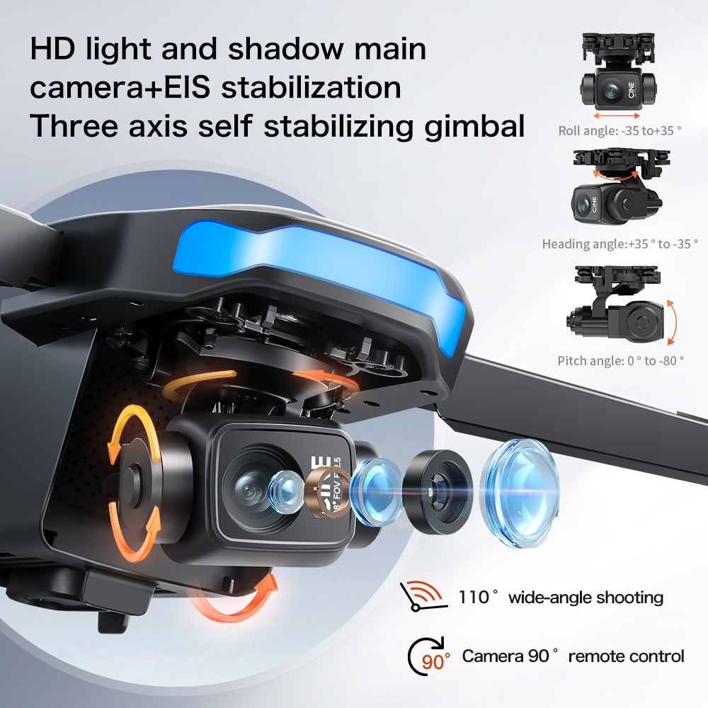 Новый дрон S-X1 MAX с GPS, 8K, – обзор и цена Drone Gimbal 3 Axis